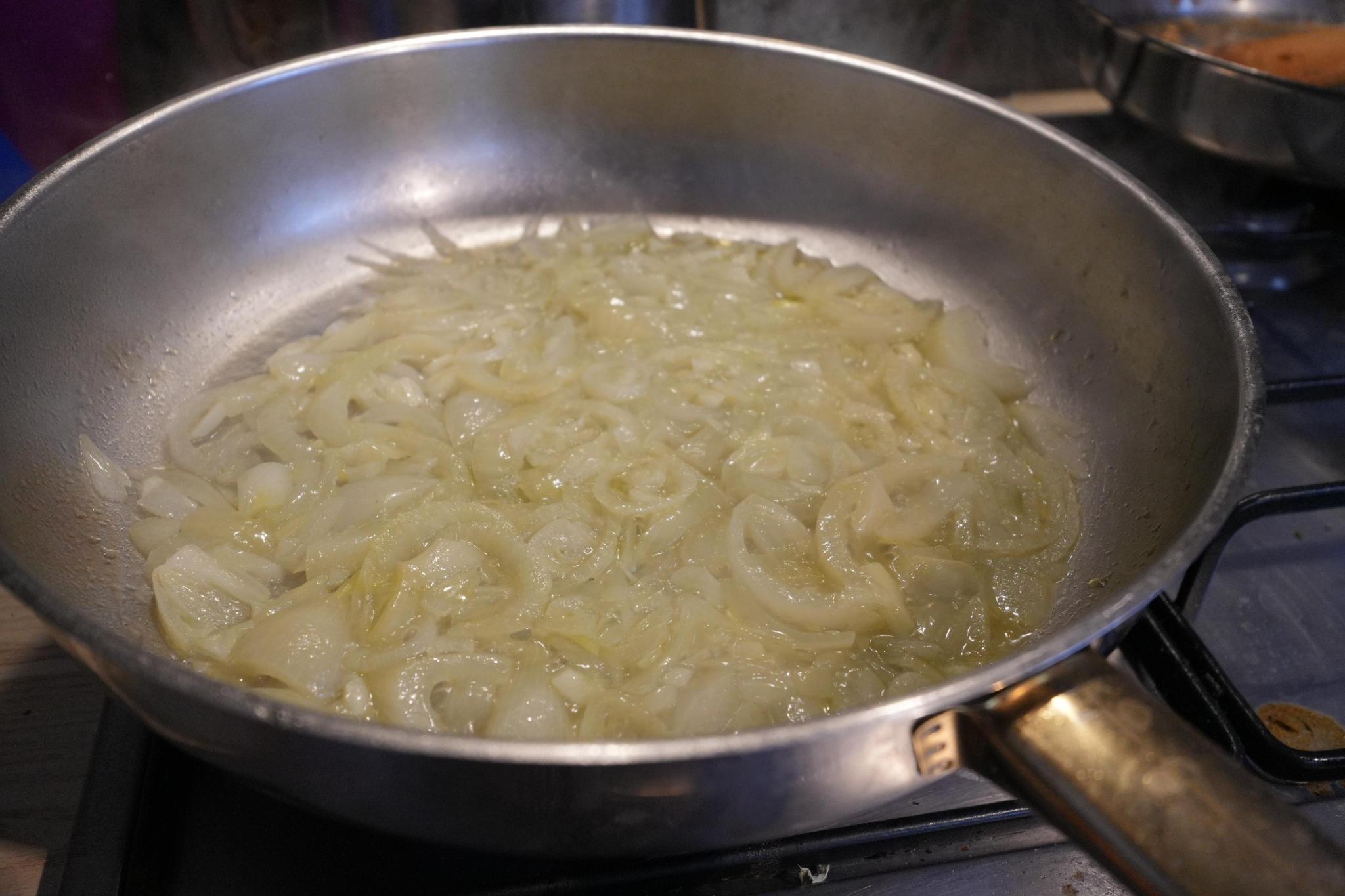 pan vegetables before the slight fry and caramelization