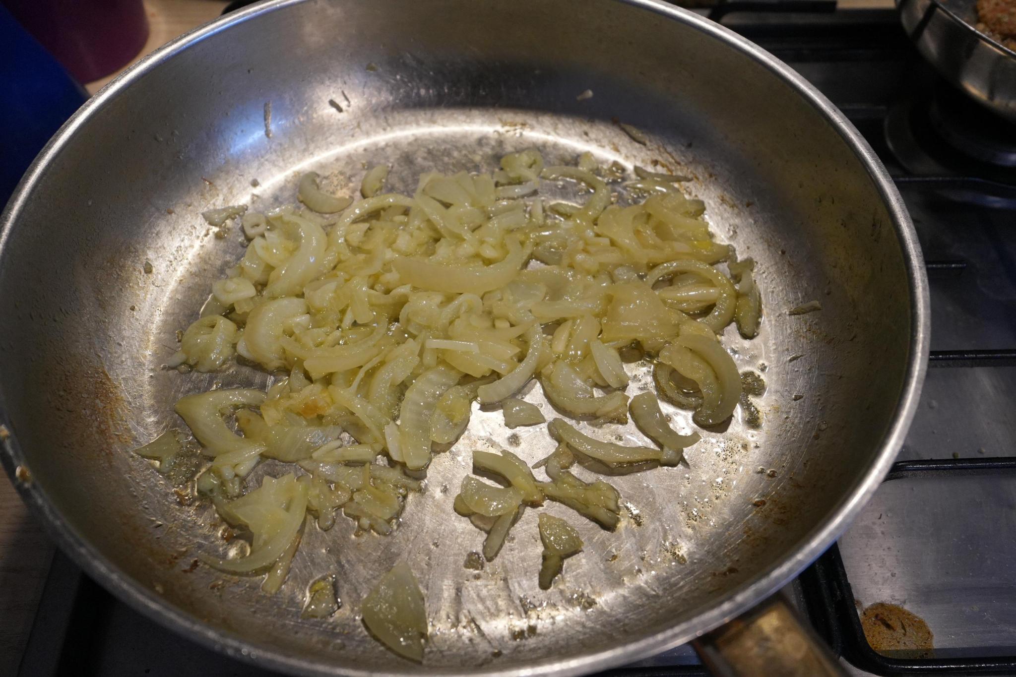 pan vegetables after the slight fry and caramelization