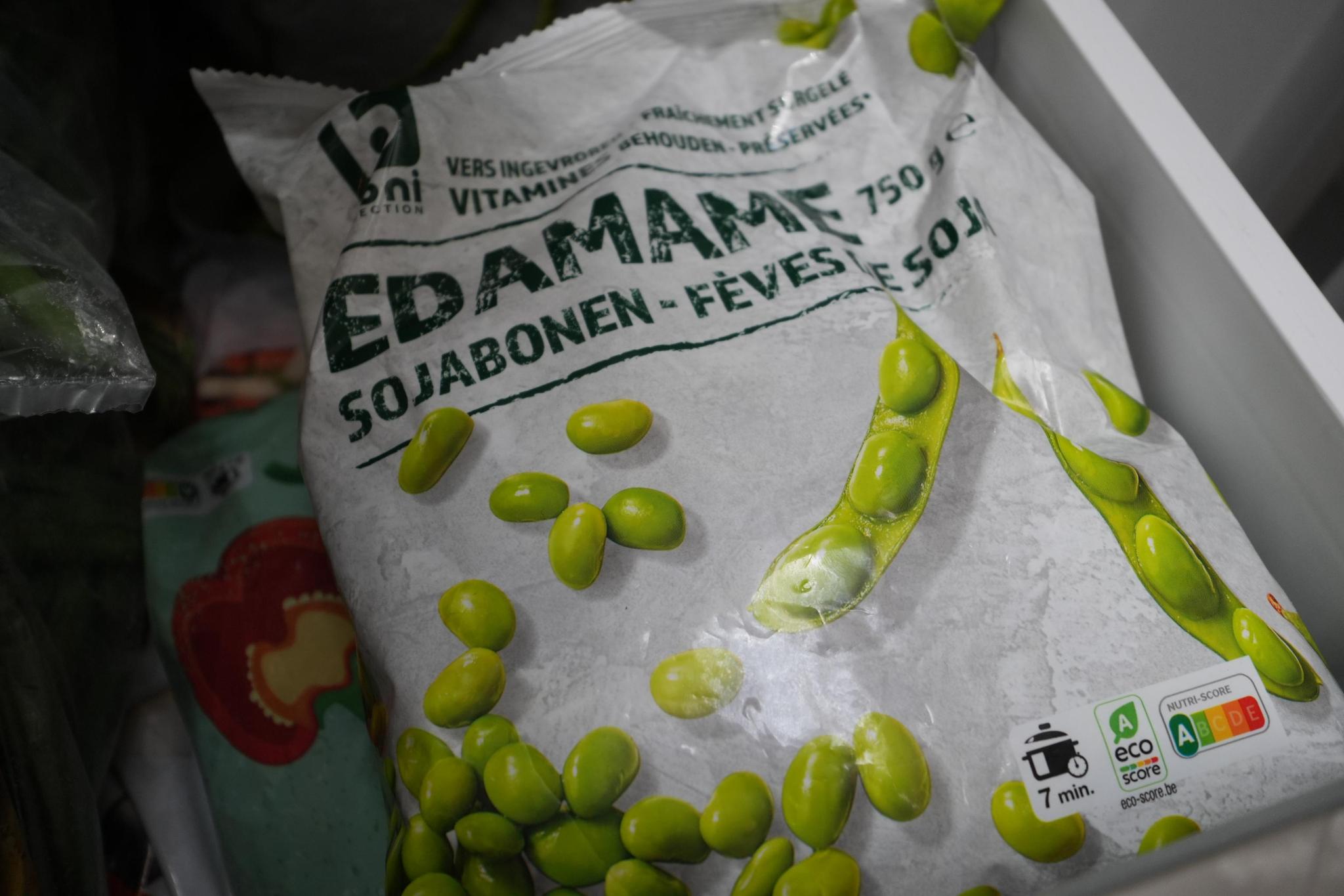 soy beans in the freezer