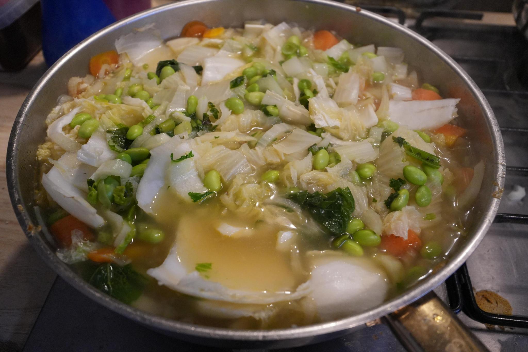 close up on the state of the pan