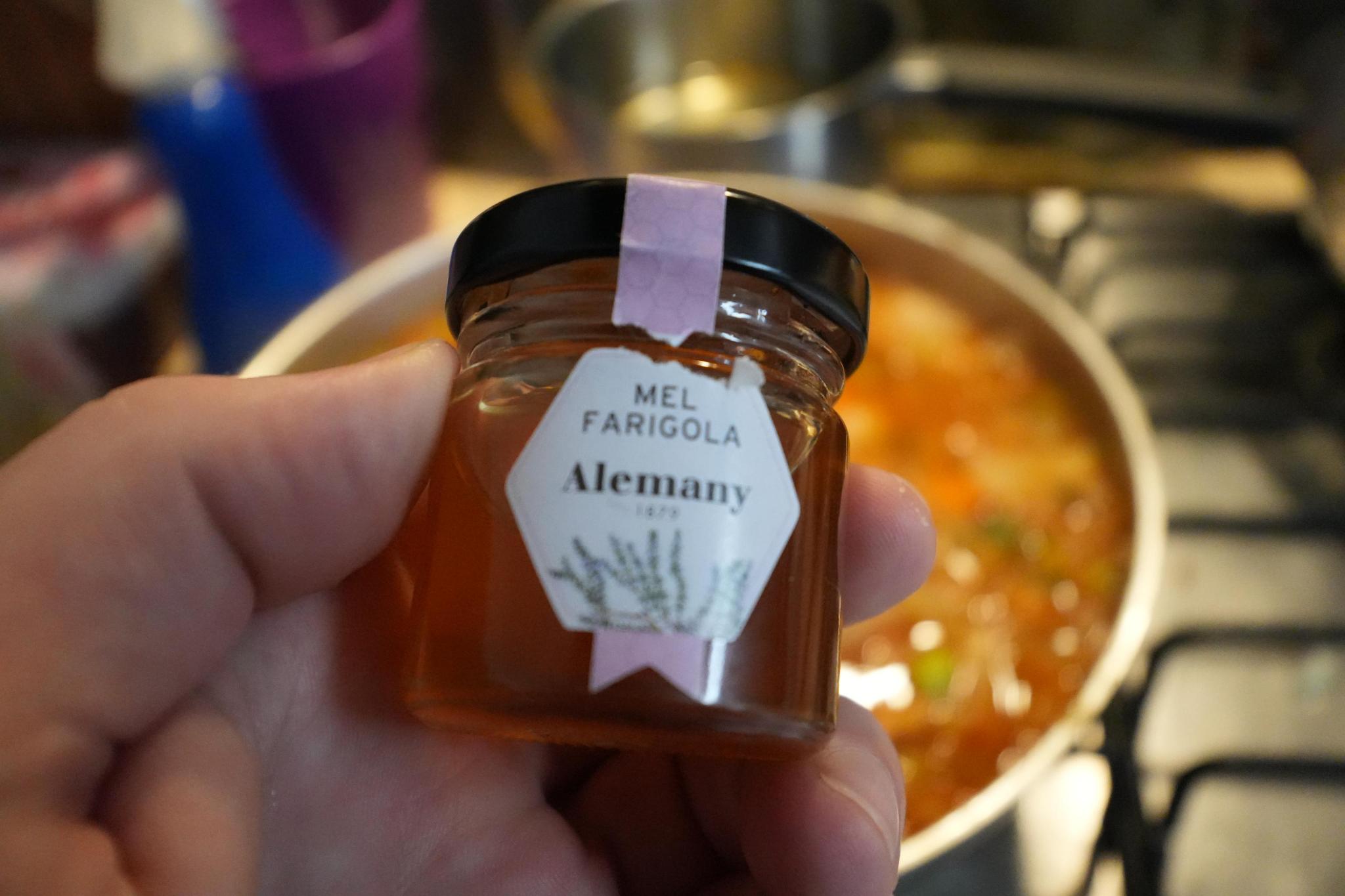 a bottle of honey